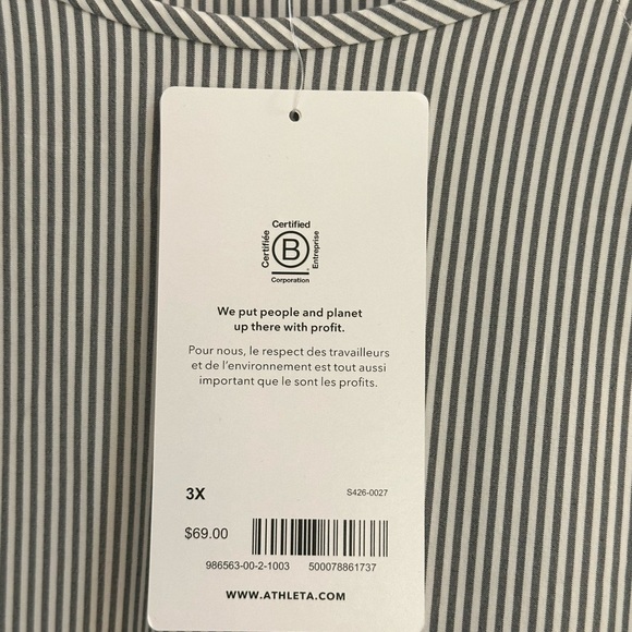 NWT Athleta Refined Tank Stripe 3X - Picture 11 of 11